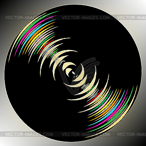 Dark vinyl circle - vector clipart