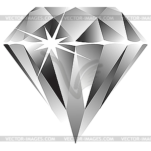 Diamond against white - vector clipart