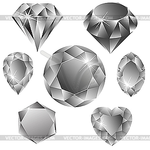 Коллекция бриллиантов - векторный графический клипарт