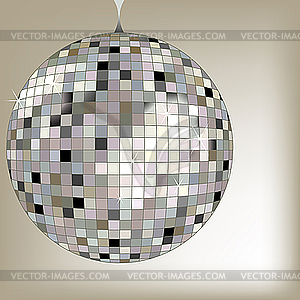 Disco ball black - vector image