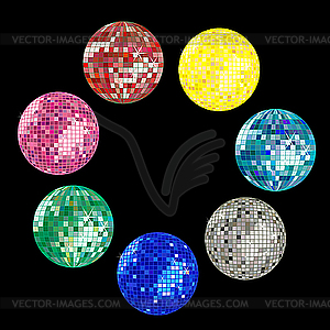 Disco ball collection - vector clipart