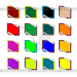 Прямоугольные стикеры - векторный графический клипарт