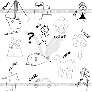 Drawings - vector clip art