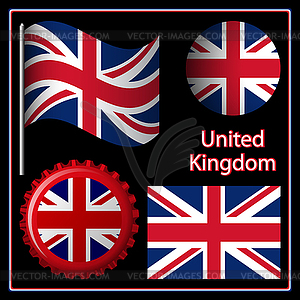 England graphic set - royalty-free vector image