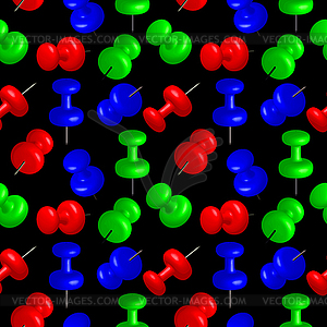 Push pins pattern - vector image