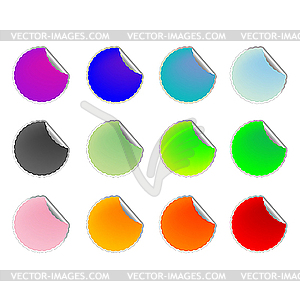 Flowerish colored labels collection - vector image