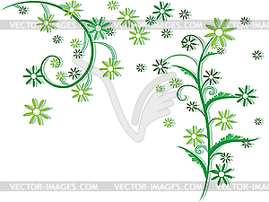 Flowers foliage - vector clipart