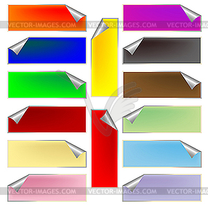 Fresh rectangular labels - vector clipart