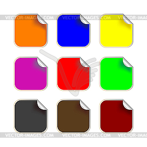 Fresh square labels - vector image