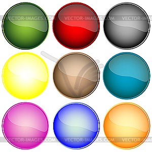 Fresh web buttons isolated on white - vector clipart