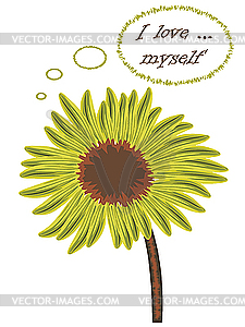 I love myself - vector clip art