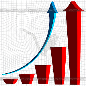 Business bar graph - vector clip art