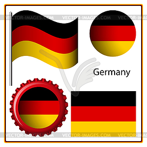 Германия графический набор - рисунок в векторе