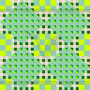 Geometric green seamless pattern - color vector clipart