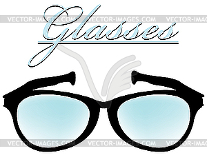 Glasses silhouette - vector clip art