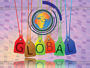 Global tags - vector clipart