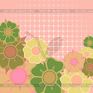 Flower card design - vector image