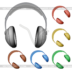 Headphones against white - vector clip art