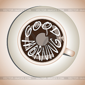 Morning drink - color vector clipart