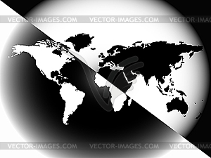 Graphic world map - vector clipart