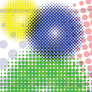 Halftone round pattern - vector clipart