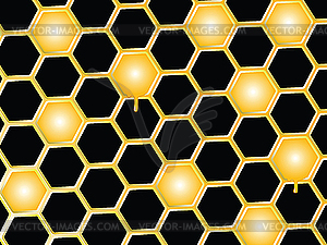 Медовые пчелиные соты - векторный графический клипарт