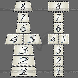 Hopscotch composition - vector clipart