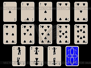 Kids playing cards - spades - royalty-free vector image