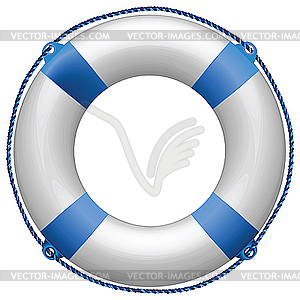 Life buoy blue - vector image
