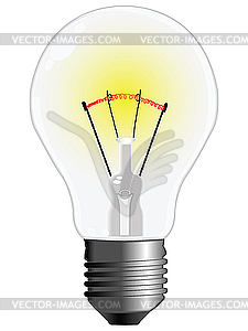 Light bulb against white - vector image