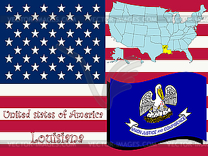 Louisiana state illustration - vector image