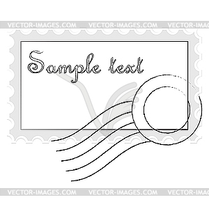 Mail stamp isolated on white - vector clipart