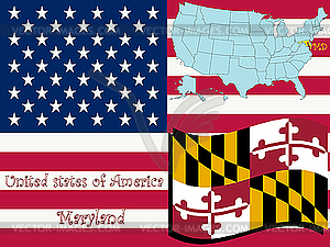 Maryland state illustration - vector clip art