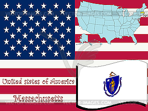 Massachusetts state illustration - vector image