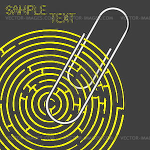 Круглый лабиринт - рисунок в векторном формате