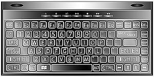 Media keyboard vector - vector image