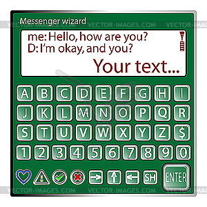 Messenger wizard - vector clipart