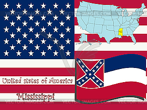 Mississippi state illustration - vector clipart