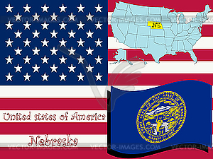 Nebraska state illustration - vector image