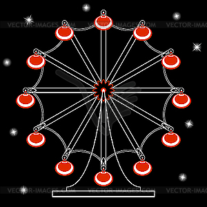 Observation wheel - vector image