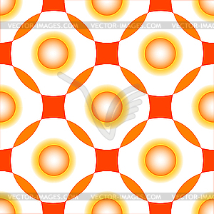 Orange circles seamless pattern - vector image