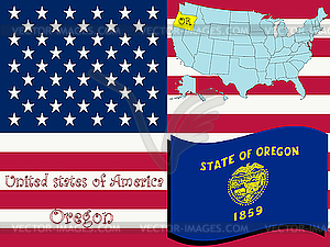 Oregon state illustration - vector clipart