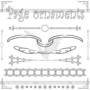 Page ornaments - vector clipart