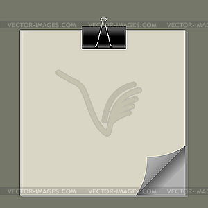 Paper note - vector clip art