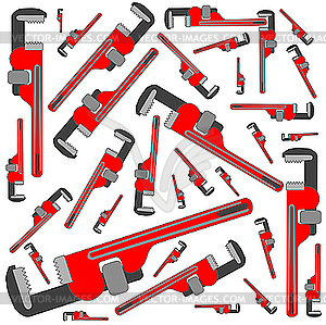 Pipe wrench pattern - vector image