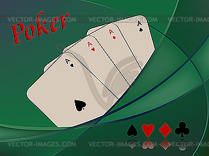 Poker cards composition - vector clip art