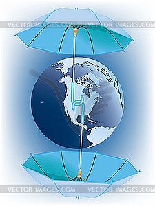 Защита Земли - цветной векторный клипарт