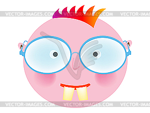 Punk boy with glasses - vector clipart / vector image