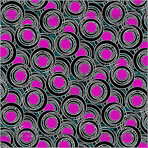 Purple and black circle pattern - color vector clipart