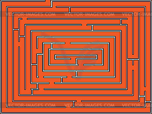 Rectangular maze - vector clip art
